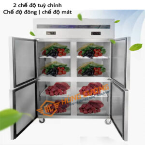 Tủ trên mát dưới đông 4 cánh SnowVillage SLLDZ4-820L