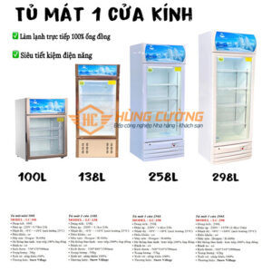 Tủ mát cánh kính 100 lít SnowVillage LC-100