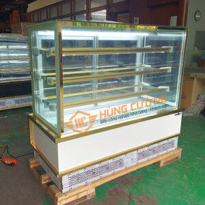 Tủ bánh ngọt kính vuông 4 tầng 1m5 sấy kính SnowQueen SNQ-15CV-4F