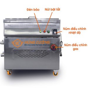 Bảng điều khiển bếp chiên tách dầu 50 lít dùng gas