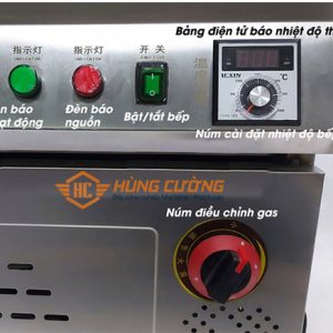 Bảng điều khiển bếp chiên tách dầu công nghiệp 100 lít dùng gas