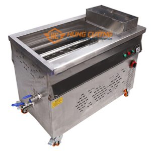 Bếp chiên tách dầu công nghiệp dùng gas 100 lít