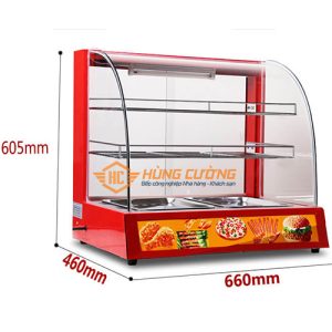 Kích thước tủ giữ nóng thức ăn 2P