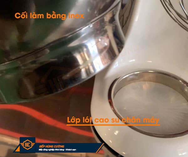 cối inox máy nhào bột Berjaya