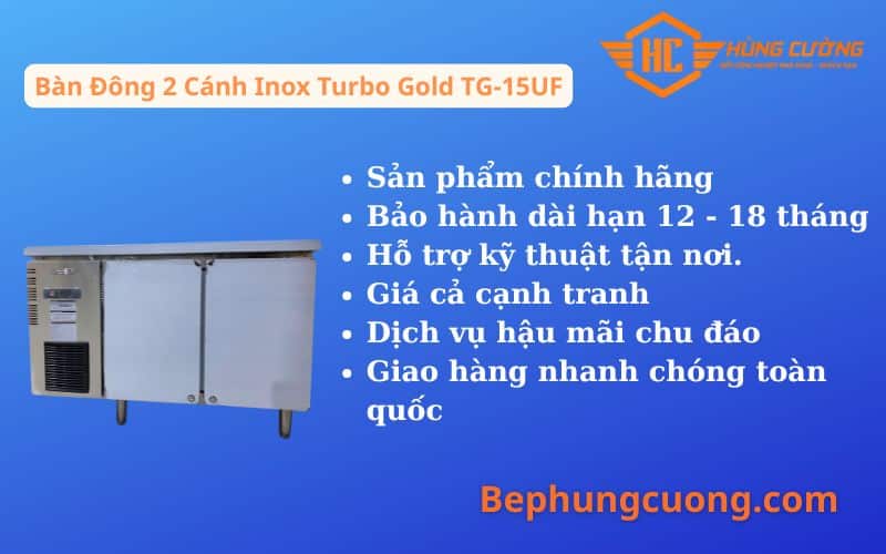 Sản Phẩm Bàn Đông 2 Cánh Inox Turbo Gold TG-15UF