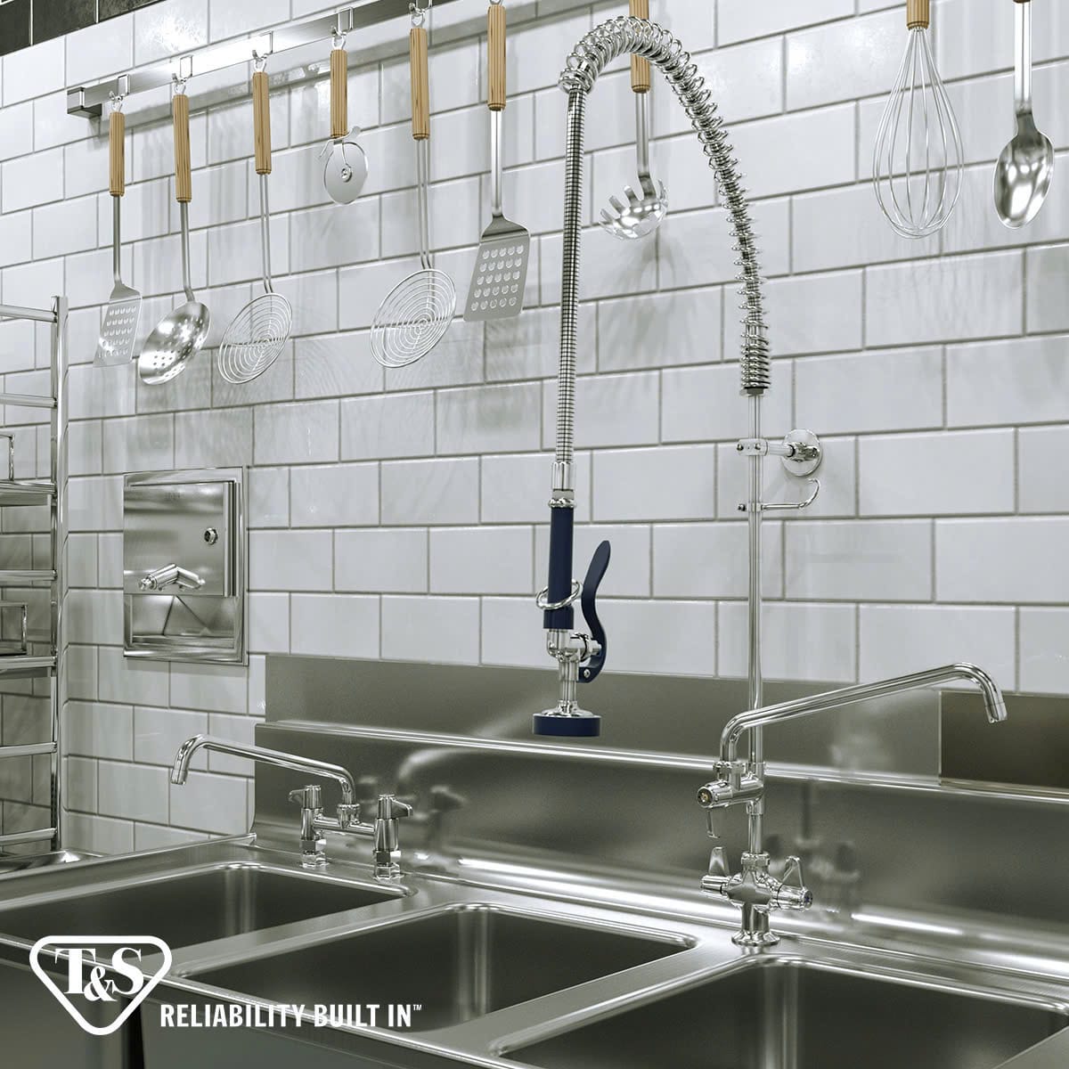 Vòi phun tráng kèm vòi phụ T&S 5PR-2S12-H